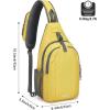 imageG4Free Sling Bag RFID Blocking Sling Backpack Crossbody Chest Bag Daypack for Hiking TravelBlackYellow