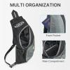 imageG4Free Sling Bags Men and Women Shoulder Backpack Small Crossbody Chest Sling Backpack BlackBlack  Grey