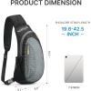 imageG4Free Sling Bags Men and Women Shoulder Backpack Small Crossbody Chest Sling Backpack BlackBlack  Grey