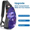 imageG4Free Sling Bags Men and Women Shoulder Backpack Small Crossbody Chest Sling Backpack BlackBlack Flower