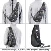 imageG4Free Sling Bags Men and Women Shoulder Backpack Small Crossbody Chest Sling Backpack BlackBlack Flower