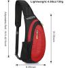 imageG4Free Sling Bags Men and Women Shoulder Backpack Small Crossbody Chest Sling Backpack BlackBlackred