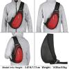imageG4Free Sling Bags Men and Women Shoulder Backpack Small Crossbody Chest Sling Backpack BlackBlackred