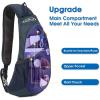 imageG4Free Sling Bags Men and Women Shoulder Backpack Small Crossbody Chest Sling Backpack BlackBlue