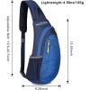 imageG4Free Sling Bags Men and Women Shoulder Backpack Small Crossbody Chest Sling Backpack BlackBlue
