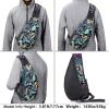 imageG4Free Sling Bags Men and Women Shoulder Backpack Small Crossbody Chest Sling Backpack BlackBlue Leaf