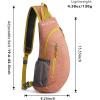 imageG4Free Sling Bags Men and Women Shoulder Backpack Small Crossbody Chest Sling Backpack BlackBright Orange