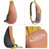 imageG4Free Sling Bags Men and Women Shoulder Backpack Small Crossbody Chest Sling Backpack BlackBright Orange