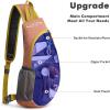 imageG4Free Sling Bags Men and Women Shoulder Backpack Small Crossbody Chest Sling Backpack BlackBright Orange