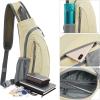 imageG4Free Sling Bags Men and Women Shoulder Backpack Small Crossbody Chest Sling Backpack BlackCreamy Yellow