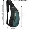 imageG4Free Sling Bags Men and Women Shoulder Backpack Small Crossbody Chest Sling Backpack BlackDark Green