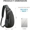 imageG4Free Sling Bags Men and Women Shoulder Backpack Small Crossbody Chest Sling Backpack BlackDark Grey
