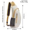 imageG4Free Sling Bags Men and Women Shoulder Backpack Small Crossbody Chest Sling Backpack BlackEcru