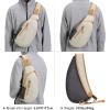 imageG4Free Sling Bags Men and Women Shoulder Backpack Small Crossbody Chest Sling Backpack BlackEcru