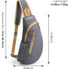 imageG4Free Sling Bags Men and Women Shoulder Backpack Small Crossbody Chest Sling Backpack BlackGrey Yellow