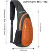 imageG4Free Sling Bags Men and Women Shoulder Backpack Small Crossbody Chest Sling Backpack BlackGreyOrange