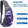 imageG4Free Sling Bags Men and Women Shoulder Backpack Small Crossbody Chest Sling Backpack BlackGreyOrange