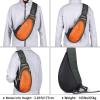 imageG4Free Sling Bags Men and Women Shoulder Backpack Small Crossbody Chest Sling Backpack BlackGreyOrange