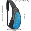 imageG4Free Sling Bags Men and Women Shoulder Backpack Small Crossbody Chest Sling Backpack BlackLight Blue