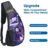 imageG4Free Sling Bags Men and Women Shoulder Backpack Small Crossbody Chest Sling Backpack BlackLight Blue