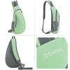 imageG4Free Sling Bags Men and Women Shoulder Backpack Small Crossbody Chest Sling Backpack BlackLight Green