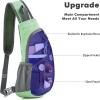 imageG4Free Sling Bags Men and Women Shoulder Backpack Small Crossbody Chest Sling Backpack BlackLight Green