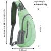 imageG4Free Sling Bags Men and Women Shoulder Backpack Small Crossbody Chest Sling Backpack BlackLight Green
