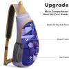imageG4Free Sling Bags Men and Women Shoulder Backpack Small Crossbody Chest Sling Backpack BlackLight Purple