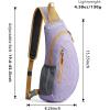 imageG4Free Sling Bags Men and Women Shoulder Backpack Small Crossbody Chest Sling Backpack BlackLight Purple