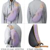 imageG4Free Sling Bags Men and Women Shoulder Backpack Small Crossbody Chest Sling Backpack BlackLight Purple