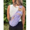 imageG4Free Sling Bags Men and Women Shoulder Backpack Small Crossbody Chest Sling Backpack BlackLight Purple