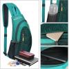 imageG4Free Sling Bags Men and Women Shoulder Backpack Small Crossbody Chest Sling Backpack BlackMint Green