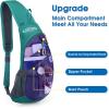 imageG4Free Sling Bags Men and Women Shoulder Backpack Small Crossbody Chest Sling Backpack BlackMint Green