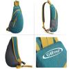 imageG4Free Sling Bags Men and Women Shoulder Backpack Small Crossbody Chest Sling Backpack BlackPeacock Blue