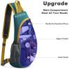 imageG4Free Sling Bags Men and Women Shoulder Backpack Small Crossbody Chest Sling Backpack BlackPeacock Blue