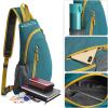 imageG4Free Sling Bags Men and Women Shoulder Backpack Small Crossbody Chest Sling Backpack BlackPeacock Blue