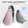 imageG4Free Sling Bags Men and Women Shoulder Backpack Small Crossbody Chest Sling Backpack BlackPink