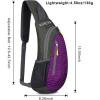 imageG4Free Sling Bags Men and Women Shoulder Backpack Small Crossbody Chest Sling Backpack BlackPurple
