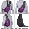 imageG4Free Sling Bags Men and Women Shoulder Backpack Small Crossbody Chest Sling Backpack BlackPurple
