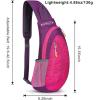 imageG4Free Sling Bags Men and Women Shoulder Backpack Small Crossbody Chest Sling Backpack BlackRose