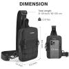 imageG4Free Small Crossbody Sling Bag Mini Tactical Chest Bag Waterproof EDC Shoulder Bag for Men WomenBlack
