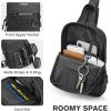 imageG4Free Small Crossbody Sling Bag Mini Tactical Chest Bag Waterproof EDC Shoulder Bag for Men WomenBlack