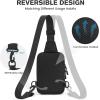 imageG4Free Small Crossbody Sling Bag Mini Tactical Chest Bag Waterproof EDC Shoulder Bag for Men WomenBlack