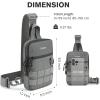 imageG4Free Small Crossbody Sling Bag Mini Tactical Chest Bag Waterproof EDC Shoulder Bag for Men WomenGrey