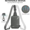 imageG4Free Small Crossbody Sling Bag Mini Tactical Chest Bag Waterproof EDC Shoulder Bag for Men WomenGrey