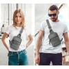 imageG4Free Small Crossbody Sling Bag Mini Tactical Chest Bag Waterproof EDC Shoulder Bag for Men WomenGrey