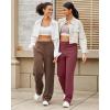 imageG4Free Smoofit Modal Soft Women Wide Leg Sweatpants with Pockets Yoga Pants Casual Lounge Trousers PetiteRegularTallDark Burgundy