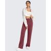 imageG4Free Smoofit Modal Soft Women Wide Leg Sweatpants with Pockets Yoga Pants Casual Lounge Trousers PetiteRegularTallDark Burgundy
