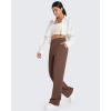 imageG4Free Smoofit Modal Soft Women Wide Leg Sweatpants with Pockets Yoga Pants Casual Lounge Trousers PetiteRegularTallDark Coffee