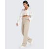 imageG4Free Smoofit Modal Soft Women Wide Leg Sweatpants with Pockets Yoga Pants Casual Lounge Trousers PetiteRegularTallLight Khaki